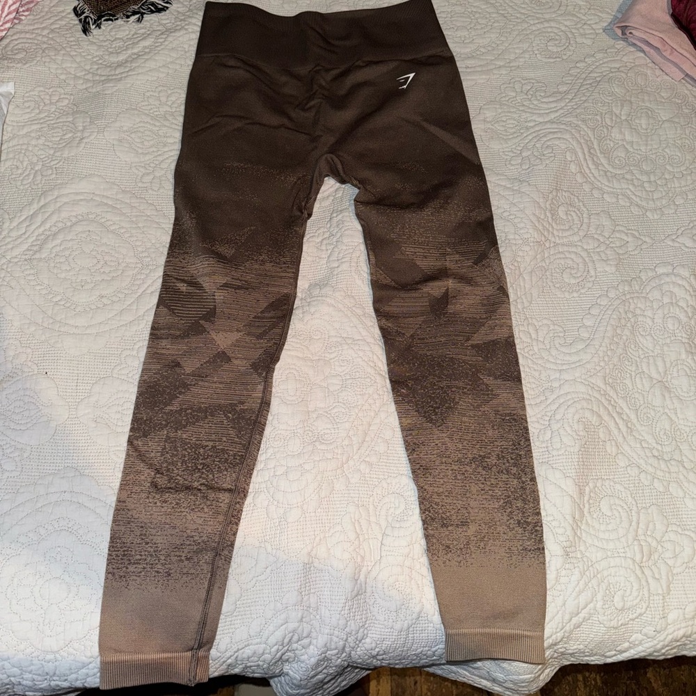 GYMSHARK- ADAPT OMBRÉ SEAMLESS- TRIANGLE | PENNY BROWN PRINT SIZE MEDIUM